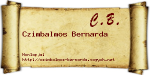 Czimbalmos Bernarda névjegykártya